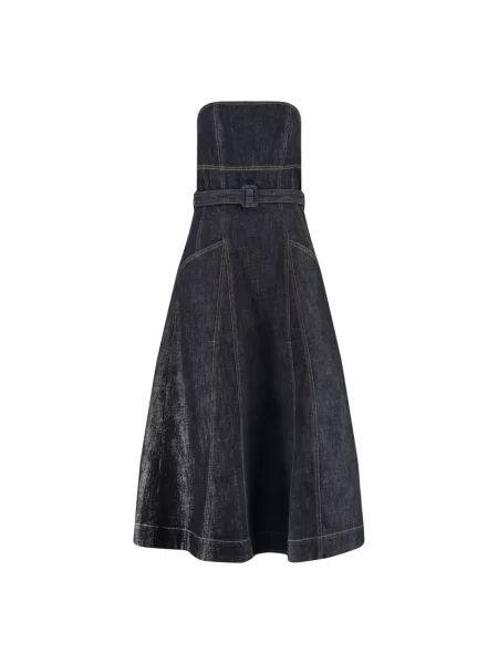 Sukienka jeansowa Self-portrait niebieska