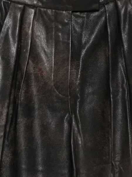 Pantaloni Alex Perry plisate maro