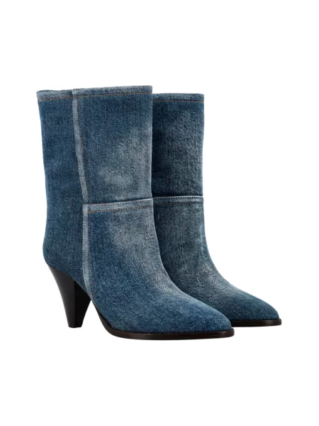 Buty do kostki Isabel Marant skórzane ażurowe żółte