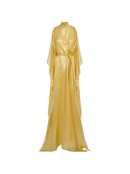 Cu centură rochie maxi Taller Marmo galben