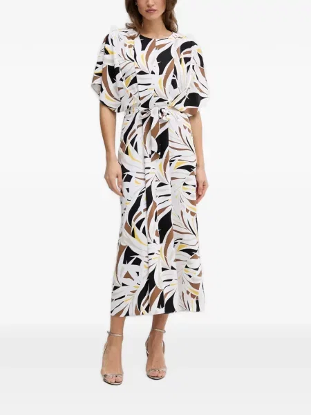 Rochie midi Joseph Ribkoff cu imagine cu imprimeu abstract alb