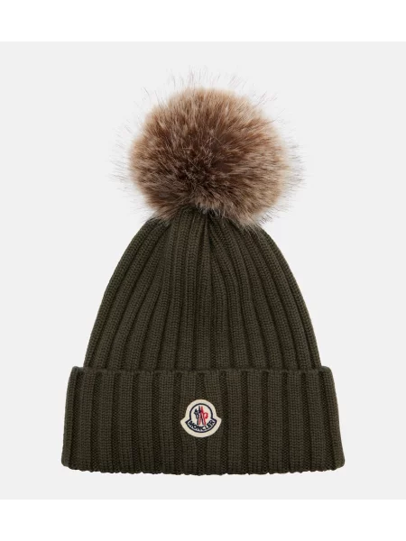 Căciulă Moncler de lână verde