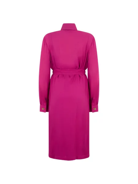 Cu centură rochie tip cămașă Moschino roz