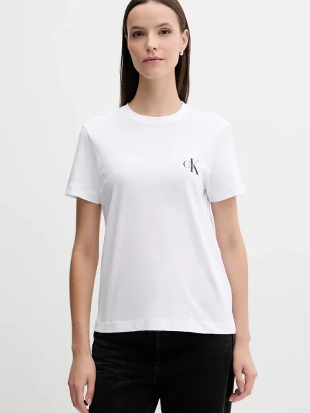 Тениска Calvin Klein Jeans дамска бяло