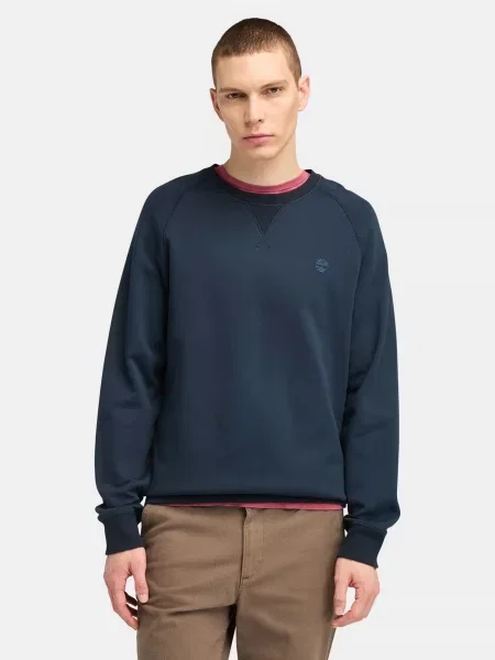 Світшот Timberland Exeter River Brushed-back Crew темно-синій бавовна/поліестер синій