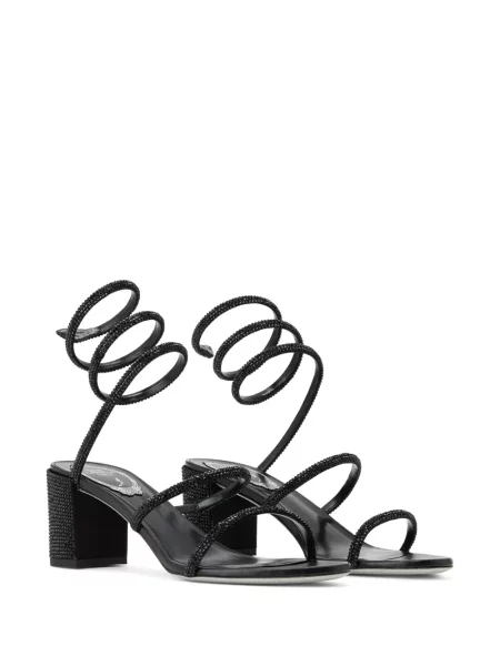 Sandale Rene Caovilla din satin negru