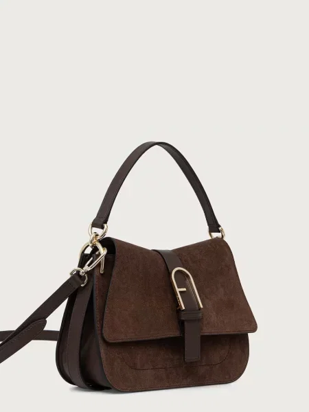 Top Furla din piele maro