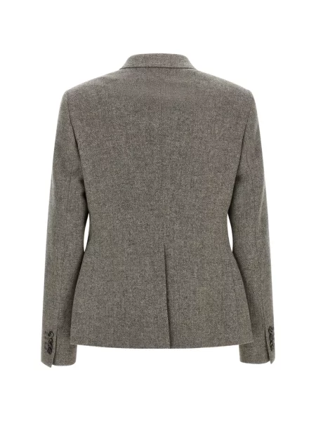 Sacou Tagliatore cu model herringbone cu două rânduri de nasturi gri