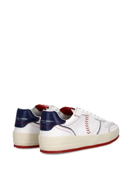 Sneakerși Philippe Model Paris cu platformă alb