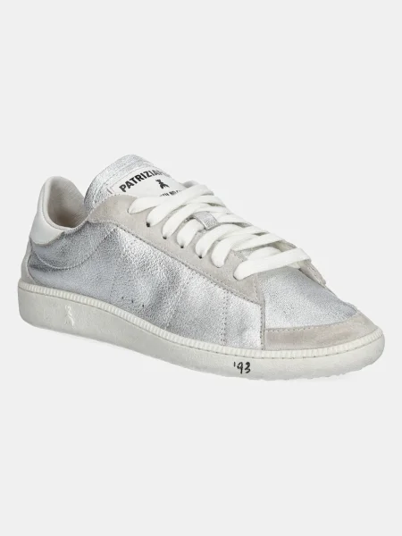 Patrizia Pepe sneakers din piele argintiu