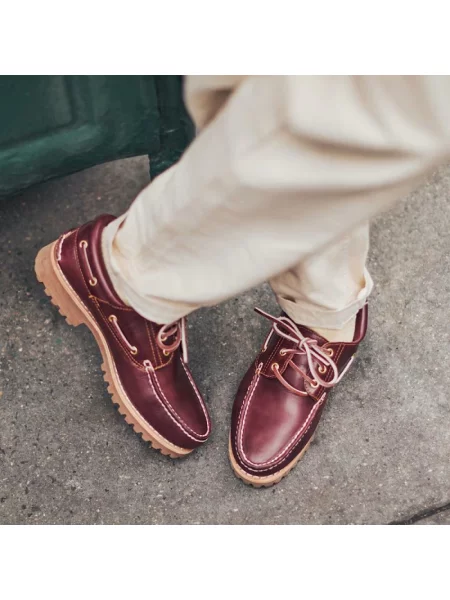 Timberland Mokasyny Authentics Boat 3 Eye Classic brązowy