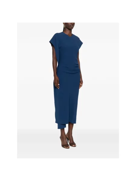 Sukienka midi Victoria Beckham niebieska