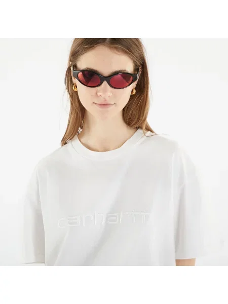 Tričko Carhartt WIP Duster Short Sleeve T-Shirt UNISEX White Garment Dyed XS bílé
