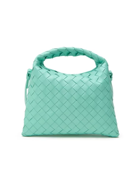 Torebka Bottega Veneta skórzana niebieska