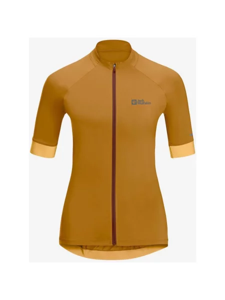 Koszulka rowerowa Jack Wolfskin Gravex Full Zip musztardowy L żółty