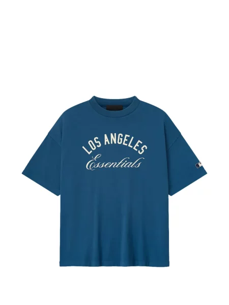 Tricou Fear Of God Essentials cu imagine din jerseu albastru