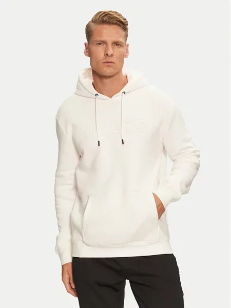 Guess bluza ALDWIN z kapturem gładka biały