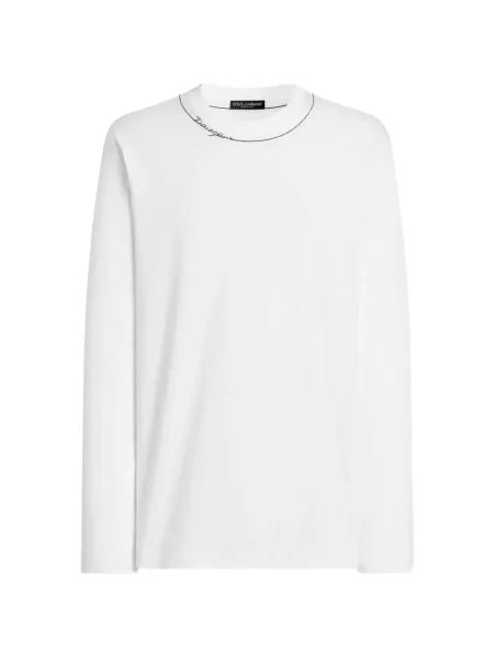 Tricou Dolce & Gabbana cu broderie alb