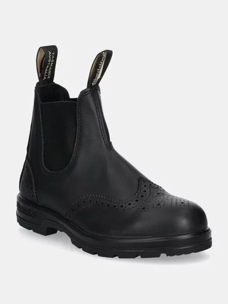 Кожени боти челси Blundstone с равна подметка черно