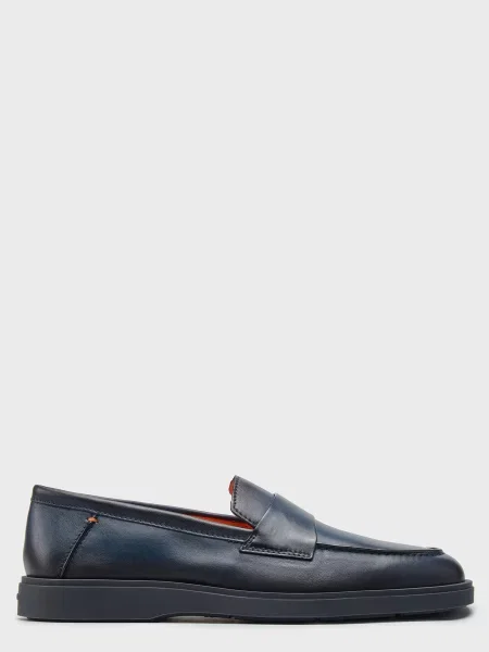 Лоферы Santoni синие