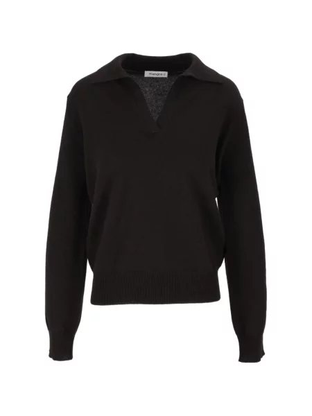 Lung tricou polo Kangra negru