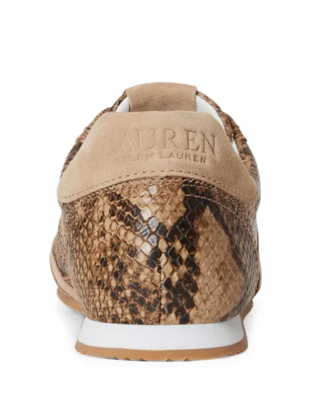 Sneakerși Lauren Ralph Lauren din piele maro