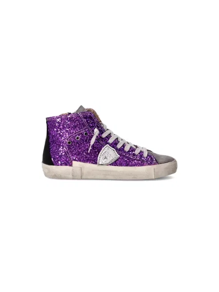 Buty do tenisa Philippe Model zamszowe do tenisa fioletowe