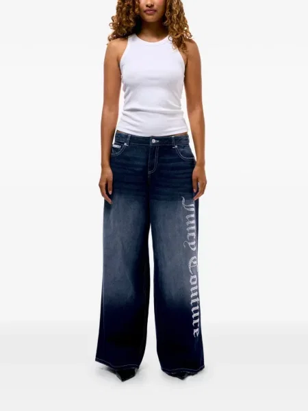 Široke traperice Juicy Couture plava