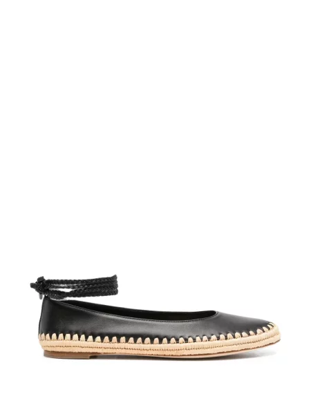 Espadrile Max Mara țesuți cu bretele negru
