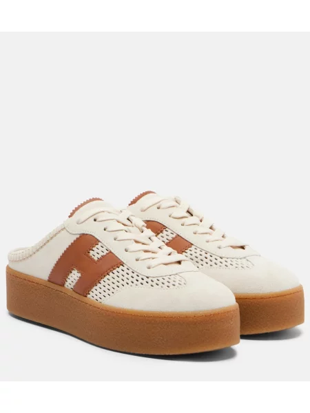 Mules Hogan iz semiša s platformo bež