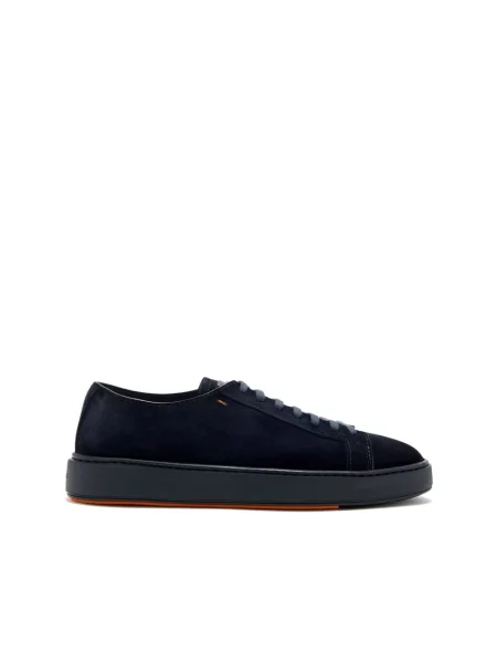 Sneakersy Santoni skórzane niebieskie