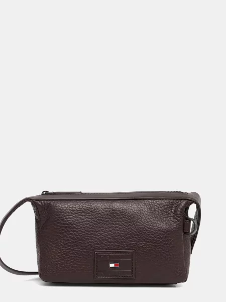 Tommy Hilfiger torbica usnjena rjava