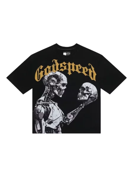 Tricou Godspeed cu imagine negru