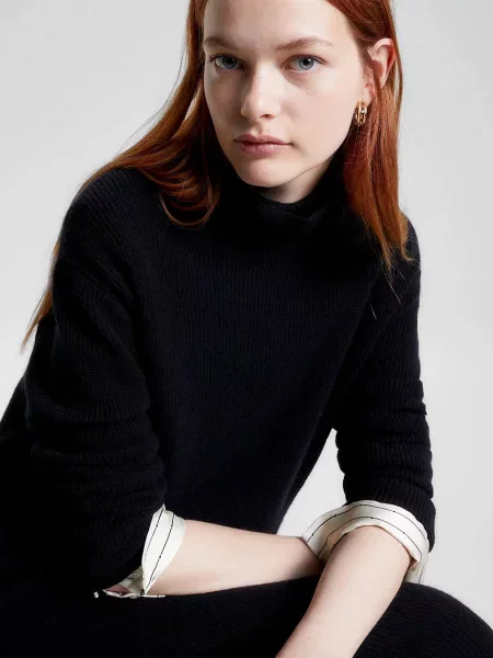 Вовняна сукня Tommy Hilfiger чорна