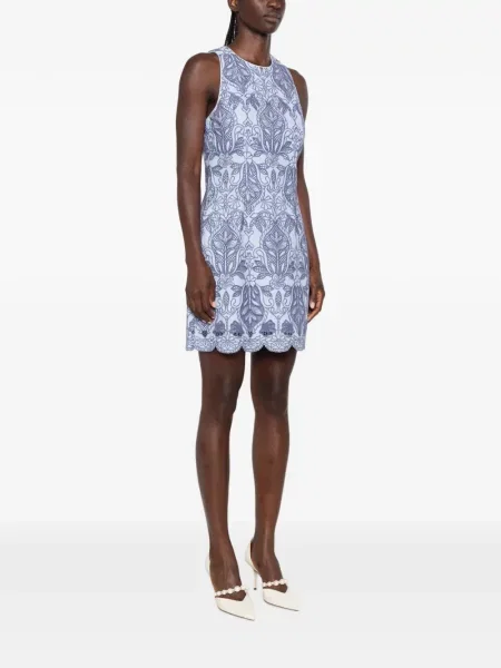 Rochie mini Rebecca Vallance din dantelă albastru