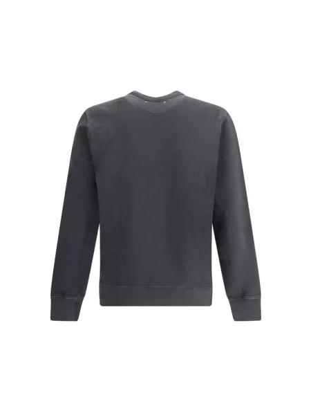 Bluza Golden Goose z logo z dekoltem w serek z dżerseju szara