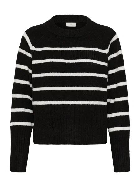 Kaffe Pulover KAErin negru alb