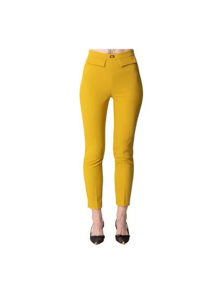 Pantaloni Elisabetta Franchi galben
