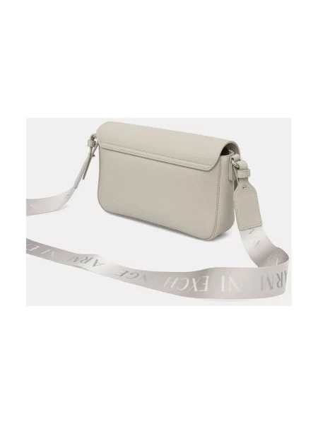 Torebka Armani Exchange skórzana beżowa
