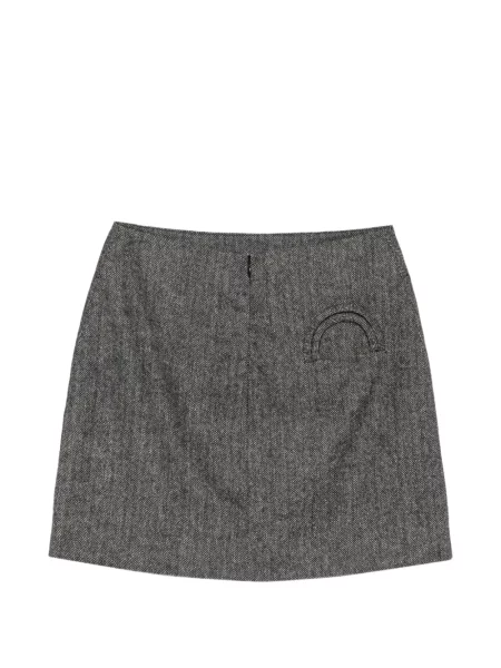 Fusta mini Blazé Milano cu model herringbone gri