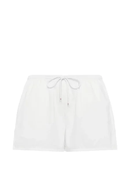 Șnur de strângere pantaloni scurți Thom Browne cu dungi alb