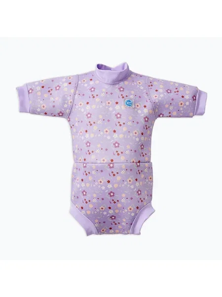 Детски неопренов костюм за плуване Splash About Happy Nappy lilac spring виолетово
