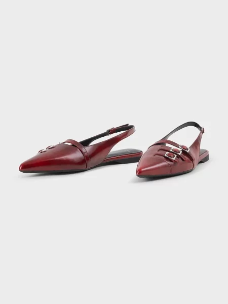 Шкіряні балетки Vagabond Shoemakers HERMINE відкрита п'ята червоний