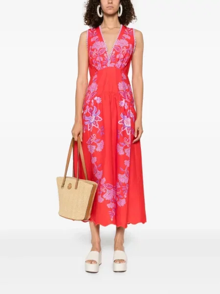 Rochie midi Farm Rio până la genunchi de costum roșu