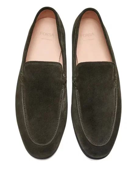 Pantofi loafer Forsa din piele de căprioară verde