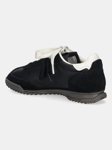 Kožené tenisky Tommy Hilfiger TJW LOW PROFILE RUNNER LTHR MIX černá