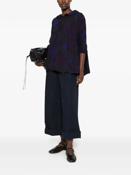 Top Daniela Gregis cu model floral cu imagine albastru