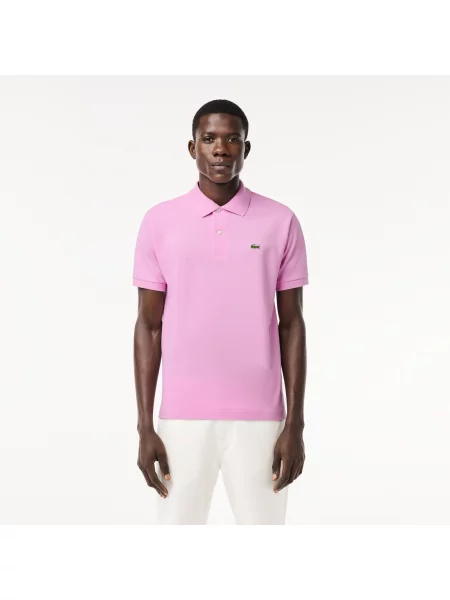Lacoste Koszulka Polo Oryginał Petit Piqué różowa