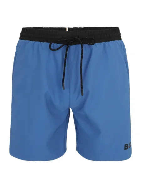 BOSS Kratke kopalne hlače Starfish pastelno / črna modra