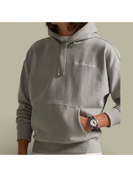 Bluza z kapturem o kroju relaxed fit z wyhaftowanym logo i kieszenią kangurka Polo Ralph Lauren szara